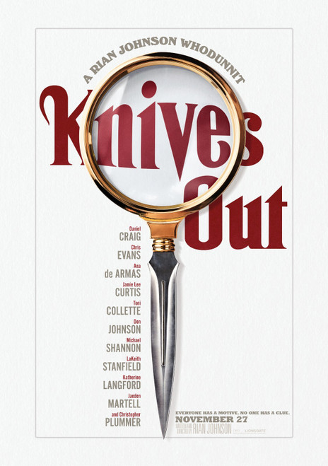Knives Out (2019)_1 Poster Canvas Movie Film Print A0 A1 A2 A3 A4 A5 A6 Art Wall