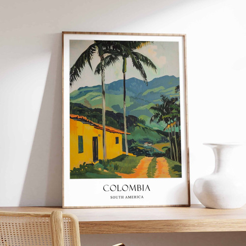 1_Colombia Poster, Home Decor, Travel Art, South American Wall Art, South Americ