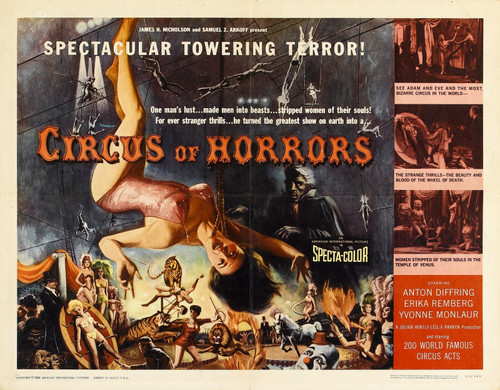 Circus Of Horrors 02 Poster Canvas Movie Film Print A0 A1 A2 A3 A4 A5 A6 Art Wal