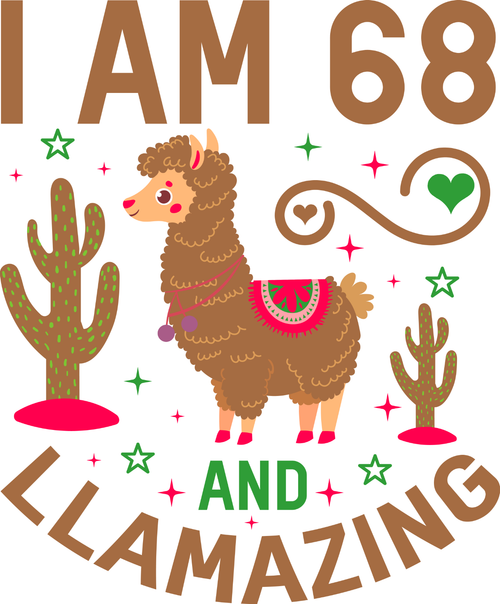 I Am 68 And Llamazing (2) Poster Canvas Movie Film Print A0 A1 A2 A3 A4 A5 A6 Ar