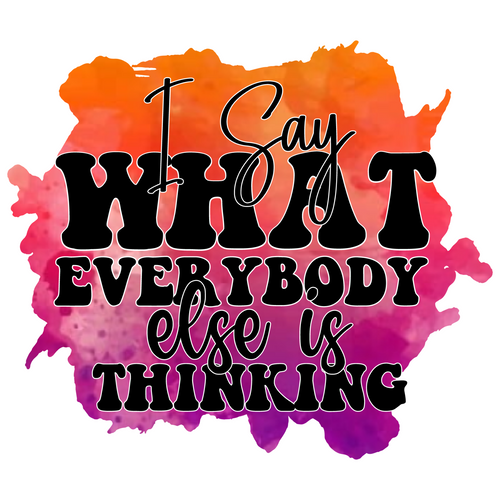I Say What Everybody Else Is Thinking Sublimation-01 (2) Poster Text for you Can