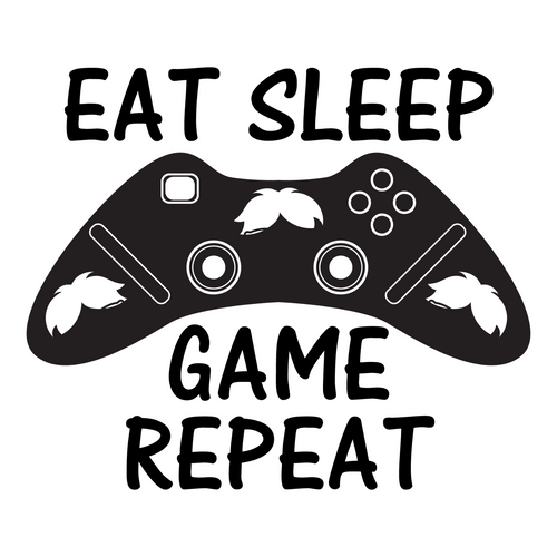 Eat Sleep, Game, Repeat-01 Poster Canvas Movie Film Print A0 A1 A2 A3 A4 A5 A6 A