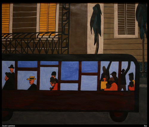 jacob-lawrence---bus--jpb_30978282150_o(1) Poster Canvas Movie Film Print A0 A1