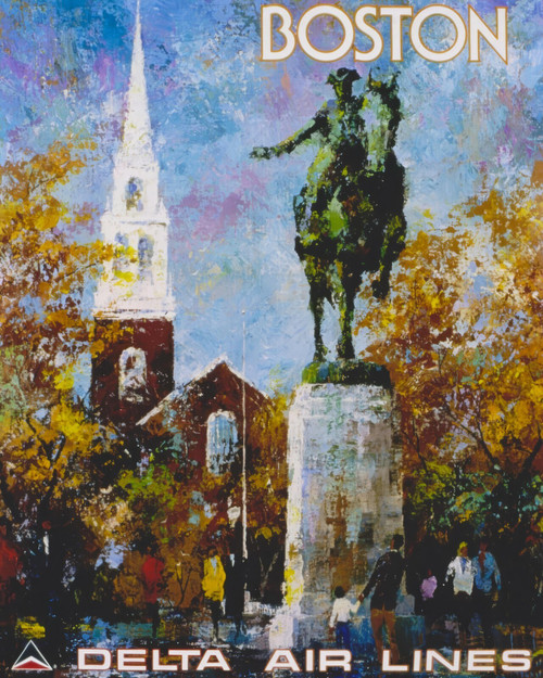 Delta Airlines Boston Travel Poster-artofuniverse0