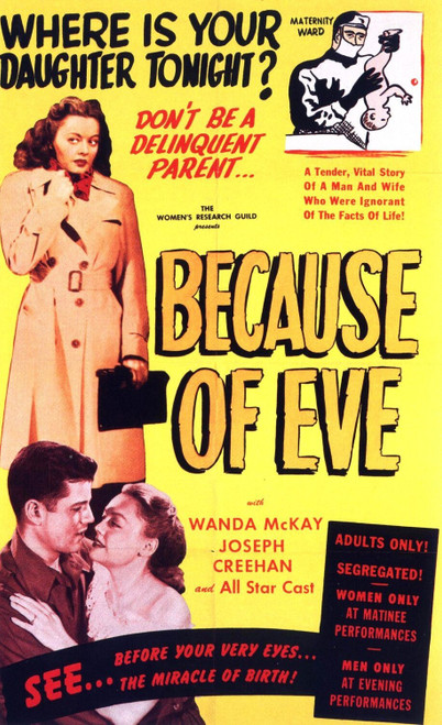 Because of Eve (1948)_0 Movie Film Poster Canvas iconic design