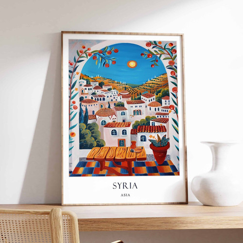 1_Syria Poster, Islamic Decor, Islamic Art, Middle Eastern Art, Syria Gift, Syri