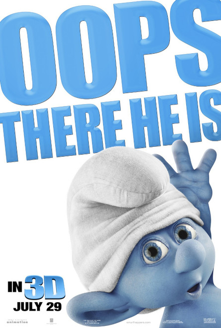 The Smurfs (2011)_6 Poster Canvas Movie Film Print A0 A1 A2 A3 A4 A5 A6 Art Wall