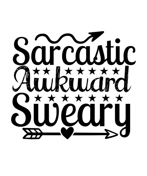 Sarcastic Awkward Sweary-01 Poster Canvas Movie Film Print A0 A1 A2 A3 A4 A5 A6