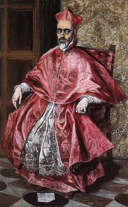 El_Greco_Portrait_of_a_Cardinal Poster Canvas Print Art Painting Decor Reprint w