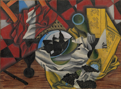 Juan Gris - Pears and grapes on a table Poster Canvas Movie Film Print A0 A1 A2