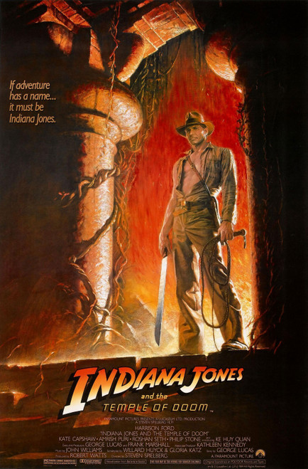 Indiana Jones and the Temple of Doom (1984)_1 Poster Canvas Movie Film Print A0