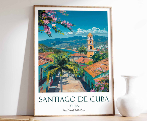 7_Santiago De Cuba Poster, Santiago De Cuba Travel Print, Cuba Travel Art, Tropi