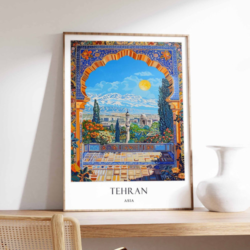 8_Tehran Poster, Islamic Decor, Islamic Art, Middle Eastern Art, Tehran Gift, Te
