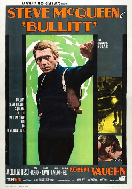 Bullitt (1968)_4 Movie Film Poster Canvas iconic design