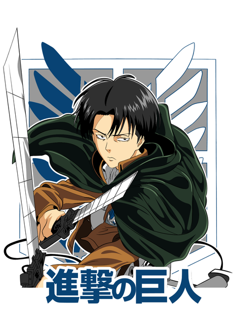 Attack On Titan - Levi (1) Poster Canvas Movie Film Print A0 A1 A2 A3 A4 A5 A6 A