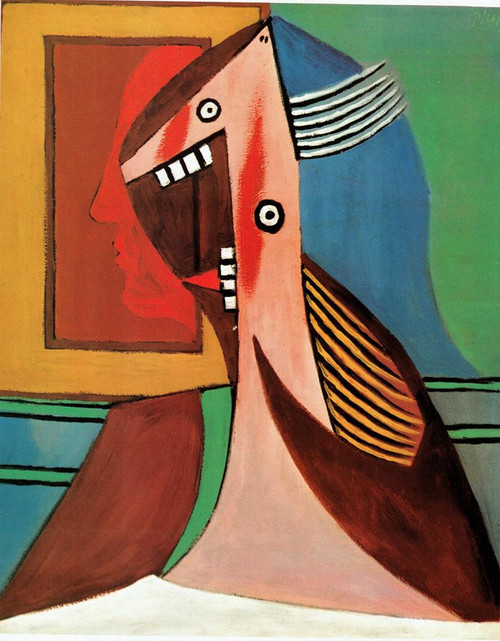 Woman s head and self portrait 1929 Picasso