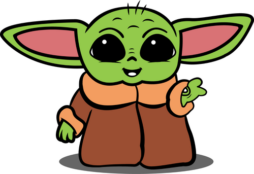 Baby Yoda Smile Poster Canvas Movie Film Print A0 A1 A2 A3 A4 A5 A6 Art Wall Dec