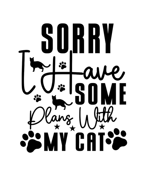 Sorry I Have Some Plans With My Cat-01 (2) Poster Personalized Canvas Movie Film