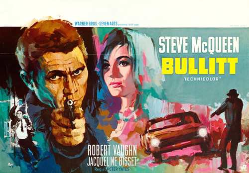 Bullitt (1968)_12 Movie Film Poster Canvas iconic design