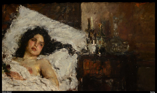 antonio-mancini---resting--jpb_17418657944_o(1) Poster Canvas Movie Film Print A