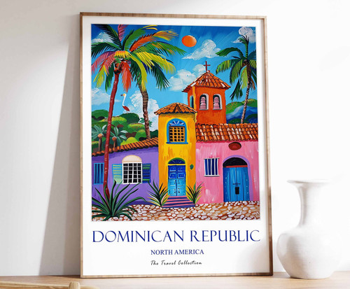 8_Dominican Republic Print, Dominican Republic Travel Poster, Caribbean Print, F
