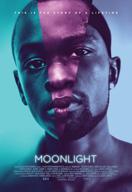 Moonlight (2016)_2 Poster Canvas Movie Film Print A0 A1 A2 A3 A4 A5 A6 Art Wall
