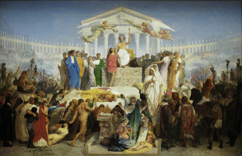 Gerome_Jean_Leon_The_age_of_Augustus_the_Birth_of_Christ Poster Canvas Movie Fil