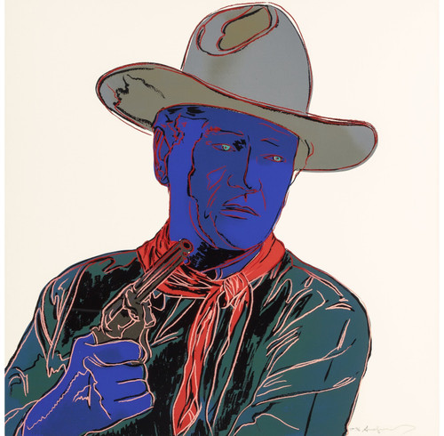 Andy Warhol - John Wayne Cowboys and Indians 1986 Poster Canvas Movie Film Prin