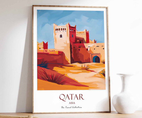 2_Qatar Print, Qatar Travel Poster, Middle East Travel Print, Islamic Decor, Gif