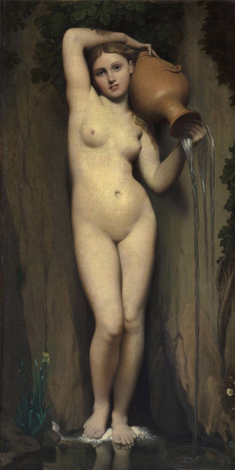 Jean_Auguste_Dominique_Ingres_-_The_Spring Poster Canvas Movie Film Print A0 A1