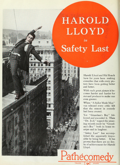 SAFETY LAST! (1923) 4 Poster Canvas Movie Film Print A0 A1 A2 A3 A4 A5 A6 Art Wa
