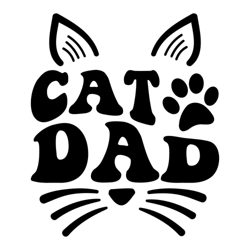 Cat Dad (2) Poster Canvas Movie Film Print A0 A1 A2 A3 A4 A5 A6 Art Wall Decorat