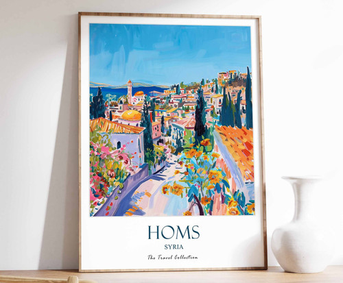 7_Homs Print, Homs Travel Poster, Middle East Travel Print, Islamic Decor, Gift