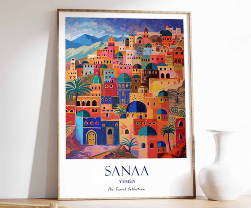 7_Sanaa Print, Sanaa Travel Poster, Middle East Travel Print, Islamic Decor, Gif