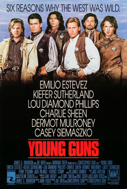Young Guns (1988)_1 Poster Canvas Movie Film Print A0 A1 A2 A3 A4 A5 A6 Art Wall