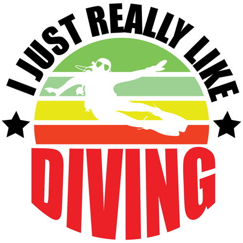 I just really like diving-01 (2) Poster Canvas Movie Film Print A0 A1 A2 A3 A4 A