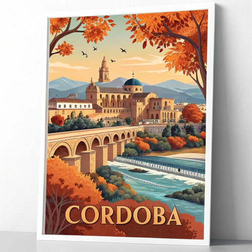 Captivating Cordoba Spain Travel Poster - Mesmerizing Moorish Architecture Art P Captivating Cordoba Spain Travel Poster - Mesmerizing Moorish Architecture Art P