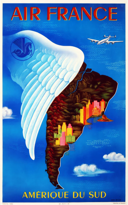 51373602253_BOUCHER, Lucien. Air France, Amérique du Sud, 1950.-artofuniverse0