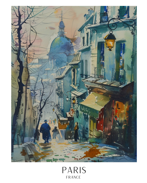 paris(3) Poster Canvas Travel Holiday Trip Print Turism A0 A1 A2 A3 A4 A5 A6