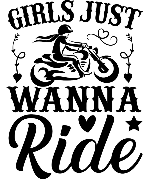 Girls just wanna ride-01 Poster Canvas Movie Film Print A0 A1 A2 A3 A4 A5 A6 Art