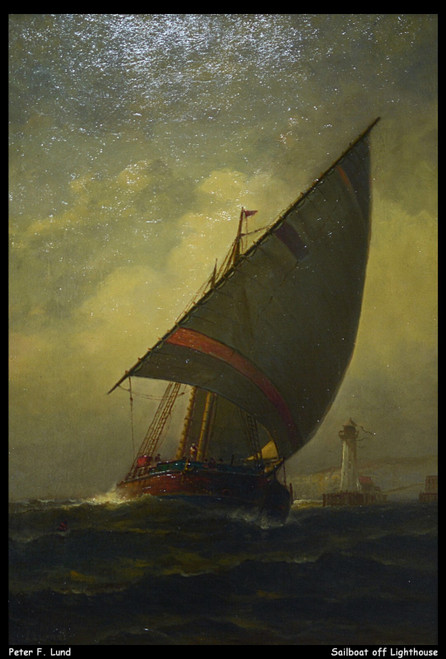 peter-f-lund---sailboat-off-lighthouse--jpb_16132801476_o(1) Poster Canvas Movie