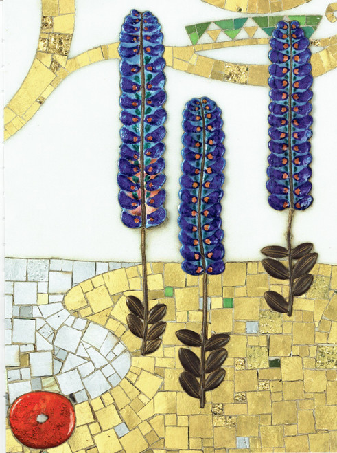 Detail of mosaic wall-Klimt 1909-11 p3 Art Gallery Poster Canvas Print Wall Deco