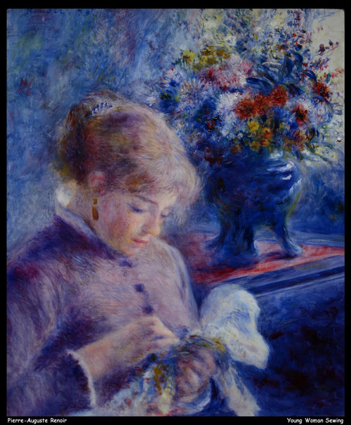 pierre-auguste-renoir---young-woman-sewing--jpb_18191930743_o(1) Poster Canvas M