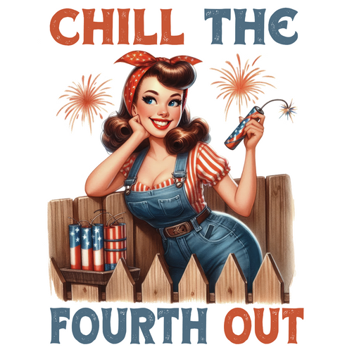 Chill The Fourth Out Poster Canvas Sarcastic Femine Art Print A0 A1 A2 A3 A4 A5