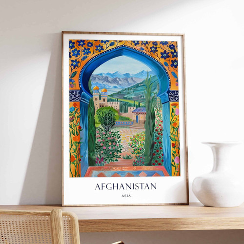 19_Afghanistan Poster, Islamic Decor, Islamic Art, Middle Eastern Art, Afghanist