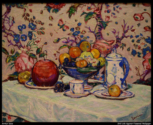 arthur-dove---still-life-against-flowered-wallpaper--jpb_14902542432_o(1) Poster