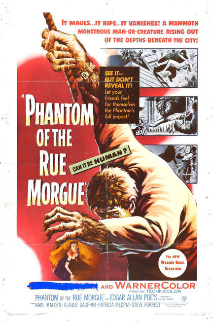Phantom Of Rue Morgue 01 Poster Canvas Movie Film Print A0 A1 A2 A3 A4 A5 A6 Art
