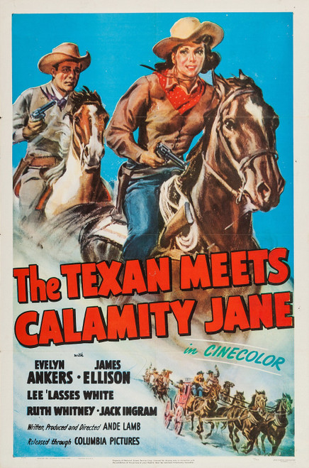 The Texan Meets Calamity Jane (1950)_0 Poster Canvas Movie Film Print A0 A1 A2 A