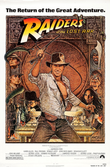 Indiana Jones Raiders of the lost ark ver2 Poster Canvas Movie Film Print A0 A1