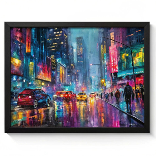 Cityscape Wall Art Oil Style Print Landscape Cityscape Print Wall Home Picture P